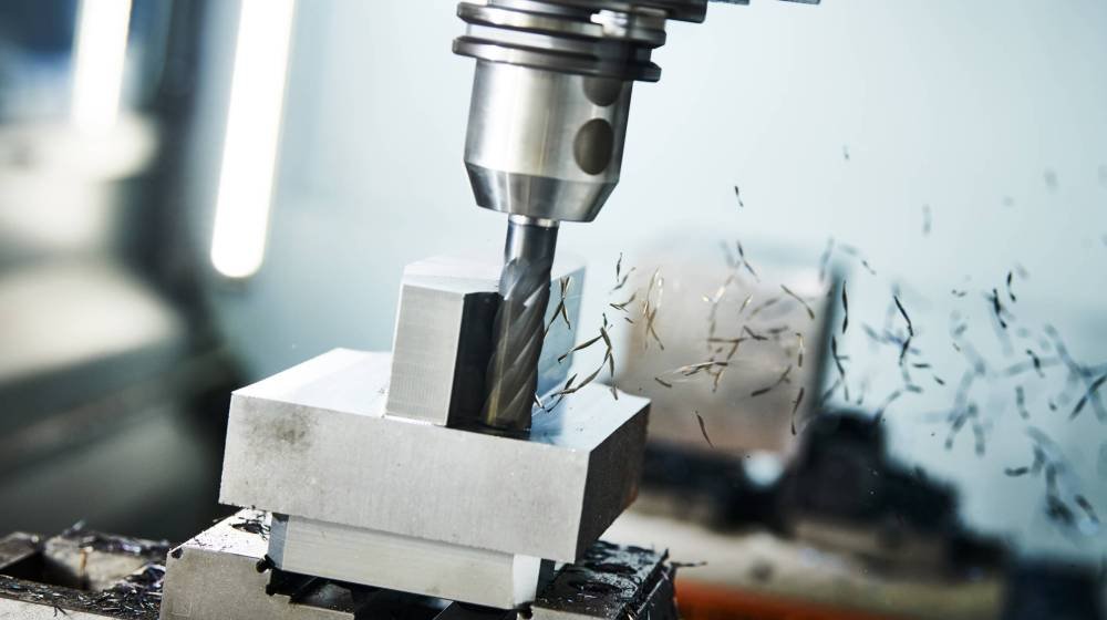 Milling,Cnc,Machine,At,Metal,Work,Industry.,Multitool,Precision,Machining.